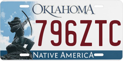 OK license plate 796ZTC