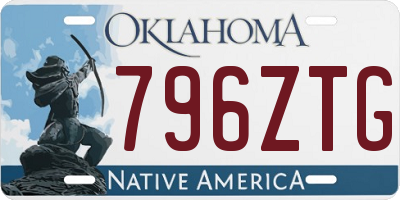 OK license plate 796ZTG