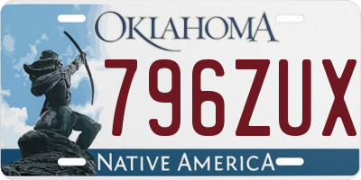 OK license plate 796ZUX