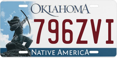 OK license plate 796ZVI