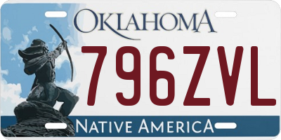 OK license plate 796ZVL