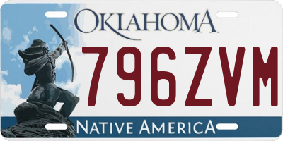 OK license plate 796ZVM