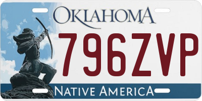 OK license plate 796ZVP
