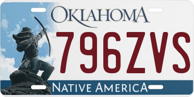 OK license plate 796ZVS