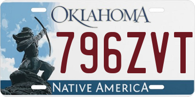 OK license plate 796ZVT