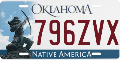 OK license plate 796ZVX