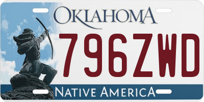 OK license plate 796ZWD