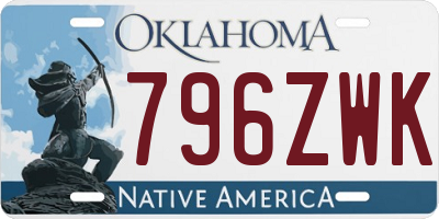 OK license plate 796ZWK