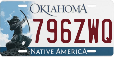 OK license plate 796ZWQ