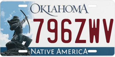 OK license plate 796ZWV