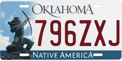 OK license plate 796ZXJ