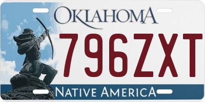 OK license plate 796ZXT