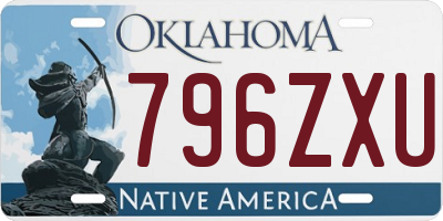 OK license plate 796ZXU