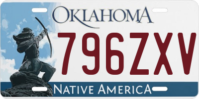OK license plate 796ZXV