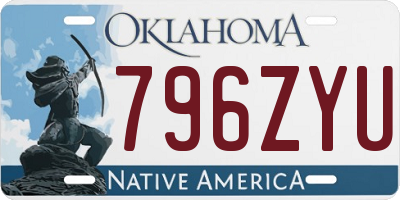 OK license plate 796ZYU