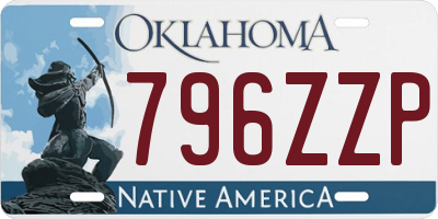 OK license plate 796ZZP