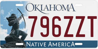OK license plate 796ZZT