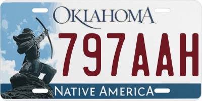 OK license plate 797AAH