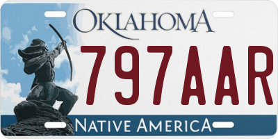 OK license plate 797AAR