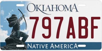 OK license plate 797ABF