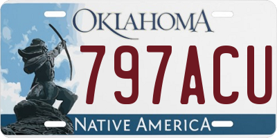 OK license plate 797ACU