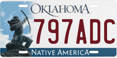 OK license plate 797ADC