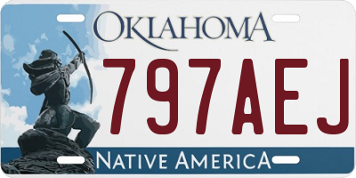 OK license plate 797AEJ