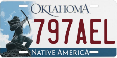 OK license plate 797AEL