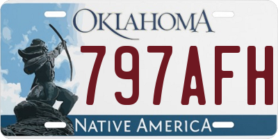 OK license plate 797AFH