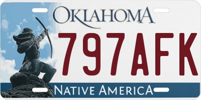 OK license plate 797AFK