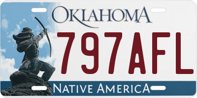 OK license plate 797AFL