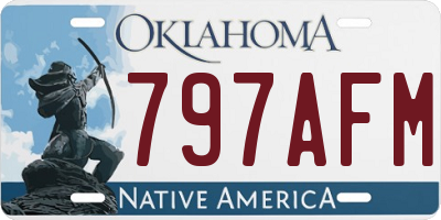 OK license plate 797AFM