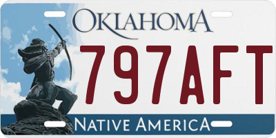 OK license plate 797AFT
