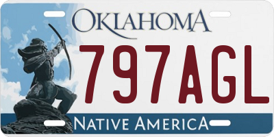 OK license plate 797AGL