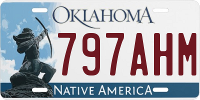 OK license plate 797AHM