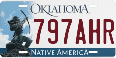 OK license plate 797AHR