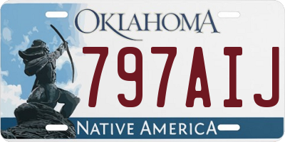 OK license plate 797AIJ