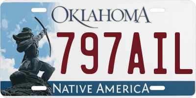 OK license plate 797AIL