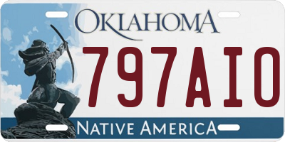 OK license plate 797AIO