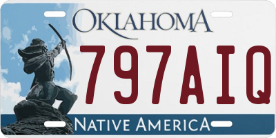 OK license plate 797AIQ