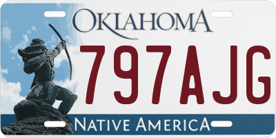 OK license plate 797AJG