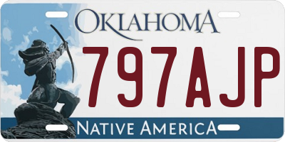 OK license plate 797AJP