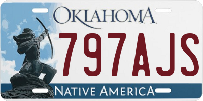 OK license plate 797AJS