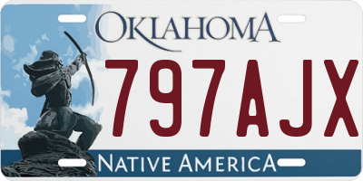 OK license plate 797AJX