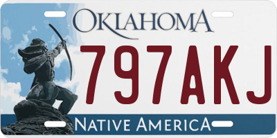 OK license plate 797AKJ