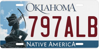 OK license plate 797ALB