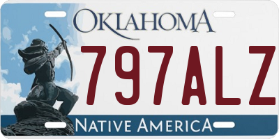 OK license plate 797ALZ