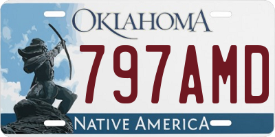 OK license plate 797AMD