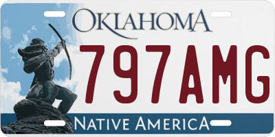 OK license plate 797AMG