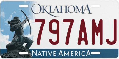 OK license plate 797AMJ